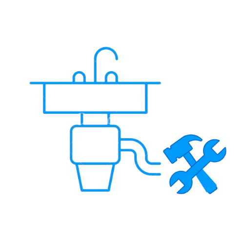 a-blue-line-icon-of-a-sink-and-a-wrench